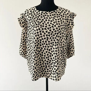 GB  Fashion London Ruffle Sleeves Babydoll Top